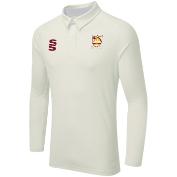 DUAL LONG SLEEVE CRICKET SHIRT (WOMENS)-Ivory