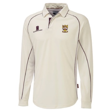Long Sleeve Shirt Maroon Trim