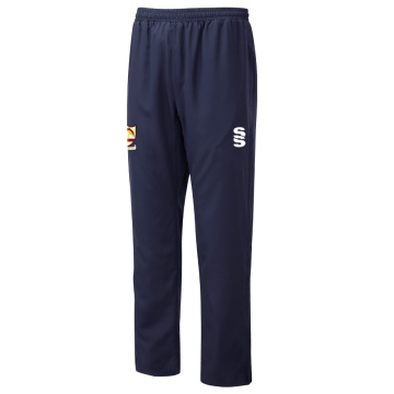 POPLIN TRACK PANT WITH LYCRA-Navy