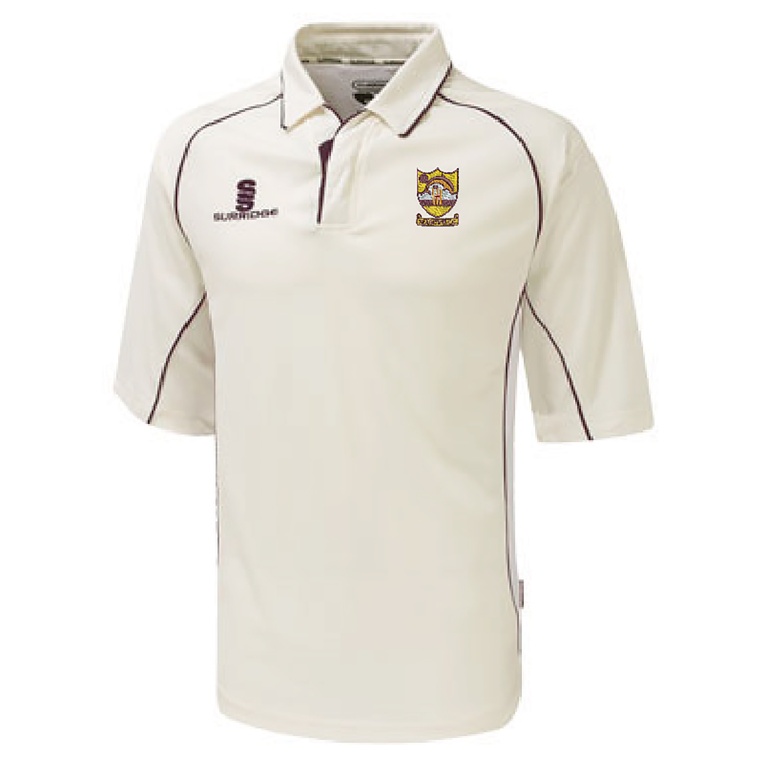 Premier Cricket Shirt - Short Sleeve Maroon